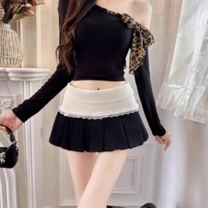 Chân váy nữ xếp ly màu đen tại Cô Ba Shop cực đẹp
