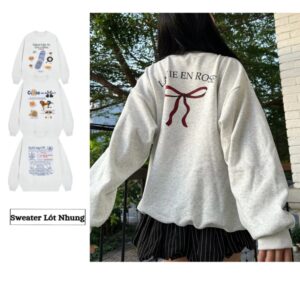 Áo Sweater Nỉ 2 Da BST Xám Tiêu Ko Đổ Lông, Thích Hợp 4 Mùa - CoBaShop