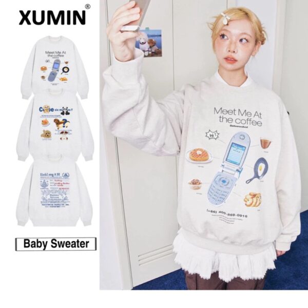 Áo Sweater Nỉ 2 Da BST Xám Tiêu Ko Đổ Lông, Thích Hợp 4 Mùa - CoBaShop