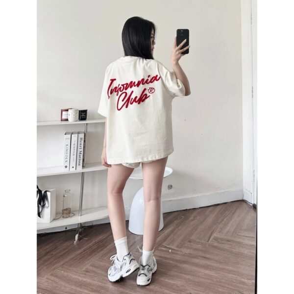 Áo Thun Boxy Thêu Xù Ver 2 INSOMNIA Unisex Local Brand - CoBaShop