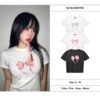 Áo thun nơ babytee chất thun co giãn màu trắng, đen - CoBaShop