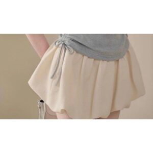 Chân Váy Bí Ngô Nữ Kiểu Dáng Ngắn Có Quần Bảo Hộ Bên Trong - CoBaShop
