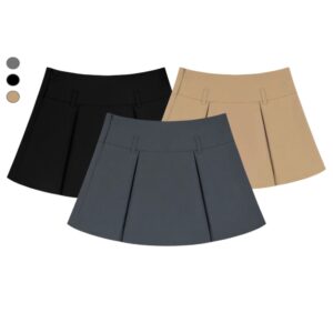 CHÂN VÁY NGẮN DẬP XẾP LY NỮ TÍNH VẢI LINEN THÁI CÓ LÓT TRONG - CoBaShop