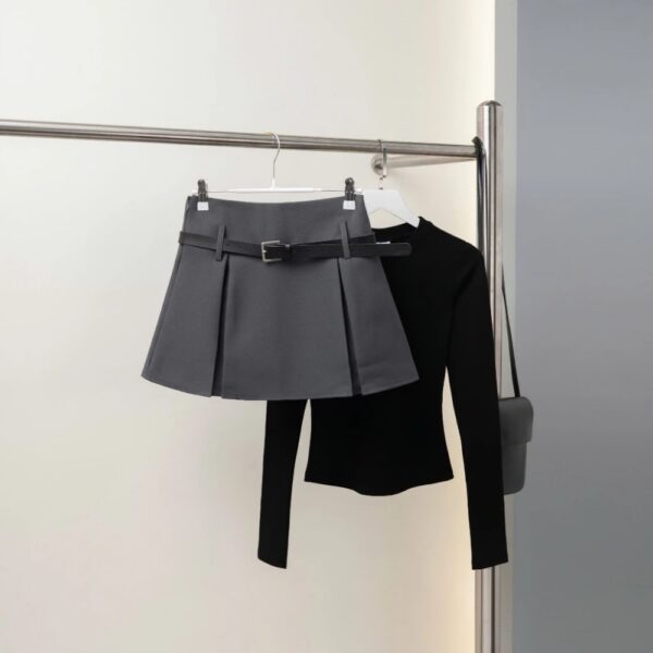 CHÂN VÁY NGẮN DẬP XẾP LY NỮ TÍNH VẢI LINEN THÁI CÓ LÓT TRONG - CoBaShop