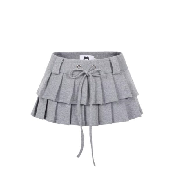 CHÂN VÁY NỈ XẾP LY 2 TẦNG PHỐI DÂY - CoBaShop