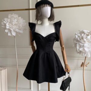 Đầm Váy Cúp Ngực Kết Đá Vai Chít Eo Form Xòe Siêu Xinh - CoBaShop