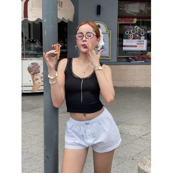 Quần Đùi Nữ Form Ngắn Tôn Dáng Nhiều Màu Pepper Clothing Quần Short Nữ Mặc Nhà Kẻ Sọc Trendy Mùa Hè - CoBaShop
