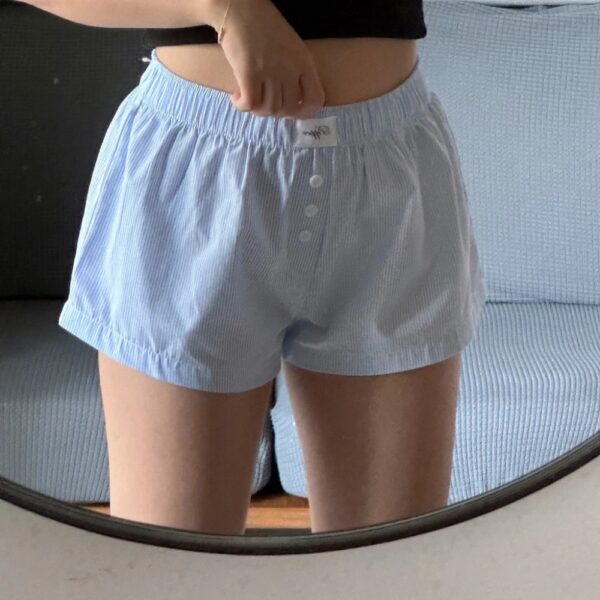Quần Đùi Nữ Form Ngắn Tôn Dáng Nhiều Màu Pepper Clothing Quần Short Nữ Mặc Nhà Kẻ Sọc Trendy Mùa Hè - CoBaShop