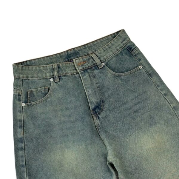 Quần jeans xanh wash ống siêu to - CoBaShop