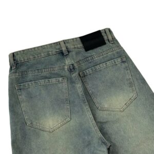 Quần jeans xanh wash ống siêu to - CoBaShop