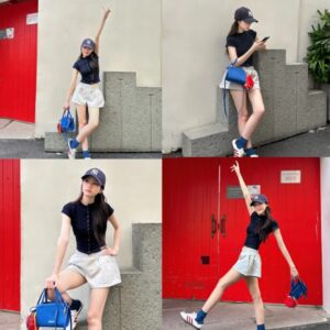 Quần Short Dáng Cánh Bướm Chất Nỉ Cua Chạy Viền Trước Sau Thêu Chữ Lưng Bo Chun Co Giãn - CoBaShop