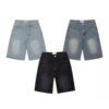 Quần Short Jeans lửng wash cạp thấp ống rộng form unisex nam nữ - CoBaShop