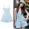 Set bộ đùi Jumpsuit hai dây nữ dáng ngắn Tiểu thư - CoBaShop
