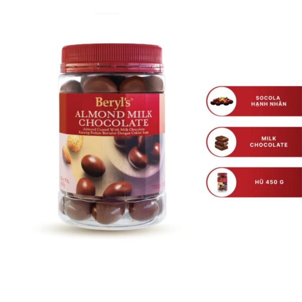 Socola hạnh nhân Beryl's 450g - Beryl's Almond Chocolate 450g - CoBaShop