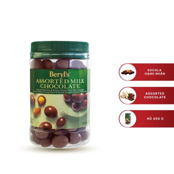 Socola hạnh nhân Beryl's 450g - Beryl's Almond Chocolate 450g - CoBaShop