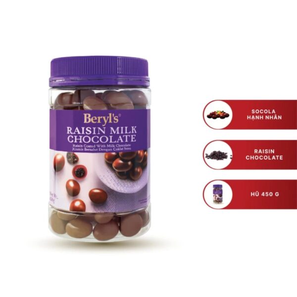 Socola hạnh nhân Beryl's 450g - Beryl's Almond Chocolate 450g - CoBaShop