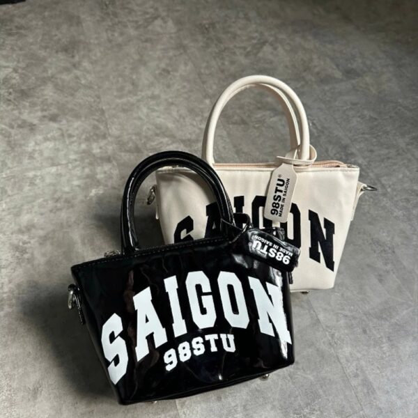 Túi tote saigon 98stu size S kèm charm tặng kèm dây đeo - CoBaShop