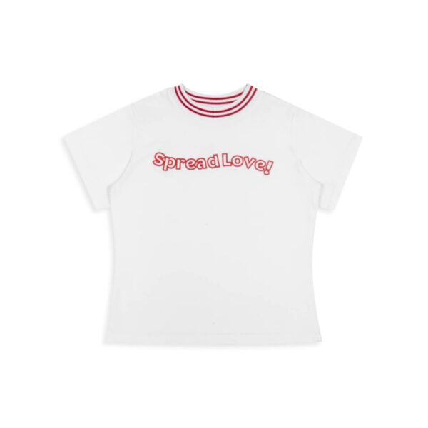 Áo Thun Baby Tee Pread Love Chất Cotton Phối Cổ Viền 4 Màu - CoBaShop