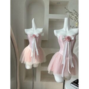 Đầm thiết kế cúp ngực dáng xoè chất tafta ánh kim đầm dự tiệc sang trọng - CoBaShop