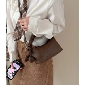 Túi xách nữ mini da mềm cầm tay đeo chéo kèm móc khóa - CoBaShop